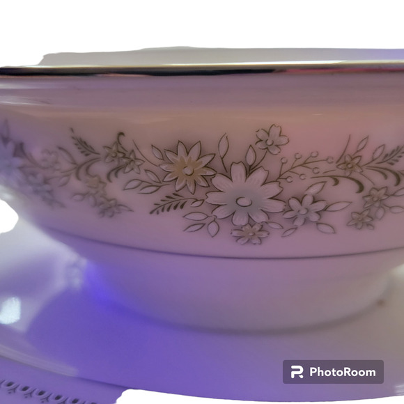 Noritake Ivory China Pattern Lexine 7007 Gravy Boat Great Condition - Picture 5 of 10